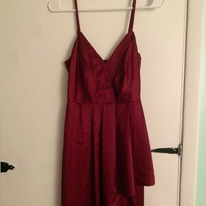 Lulus satin highlow dress